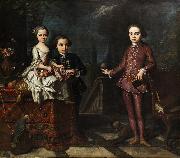 Portrait of three noble children Giuseppe Bonito